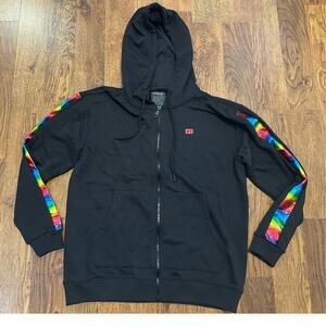 tomboyX French Terry Zip-Up Hoodie Metallic Rainbow Size Small – Bold Fashion